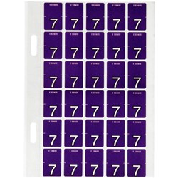 Avery Numeric Coding Label 7 Top Tab 20x30mm Purple Pack of 150