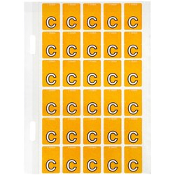 Avery Alphabet Coding Label C Top Tab 20x30mm Orange Pack of 150