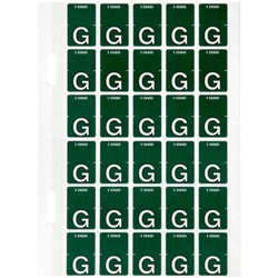 Avery Alphabet Coding Label G Top Tab 20x30mm Dark  Green Pack of 150