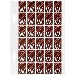 Avery Alphabet Coding Label W Side Tab 20x30mm Brown Pack of 150