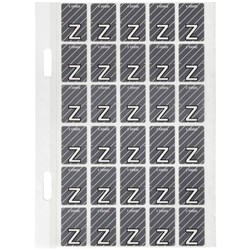 Avery Alphabet Coding Label Z Top Tab 20x30mm Grey Pack of 150