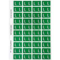 Avery Alphabet Coding Label L Side Tab 25x42mm Dark Green Pack of 240