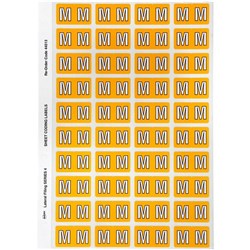 Avery Alphabet Coding Label M Side Tab 25x42mm Yellow Pack of 240