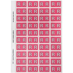 Avery Alphabet Coding Label R Side Tab 25x42mm Pink Pack of 240