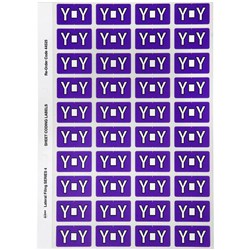 Avery Alphabet Coding Label Y Side Tab 25x42mm Purple Pack of 240