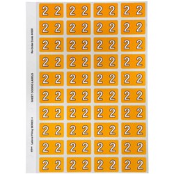 Avery Numeric Coding Label 2 Side Tab 25x42mm Orange Pack of 240