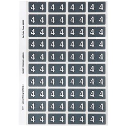 Avery Numeric Coding Label 4 Side Tab 25x42mm Grey Pack of 240