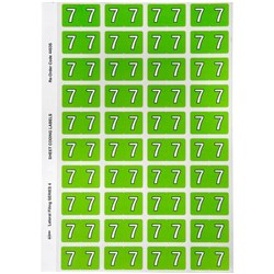 Avery Numeric Coding Label 7 Side Tab 25x42mm L Green Pack of 240