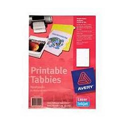 AVERY L7431 PRINTABLE TABBIES Assorted Tabs White Pk48