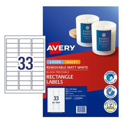 LABELS AVERY 33UP LASER L7157REV