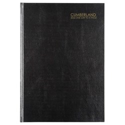 CUMBERLAND BUSINESS DIARY A4 1 Day to Page BLACK