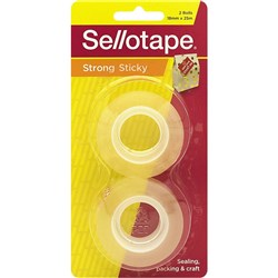 Sellotape Sticky Tape 18mm x 25m Clear Pack of 2