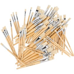 Edvantage Series 579 Hogs Hair Flat Brushes 8 Natural Pack of 12