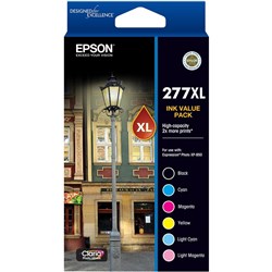 EPSON 277 HY INK VALUE PACK B,C,M,Y,LC & LM HY Ink x 1 Ea