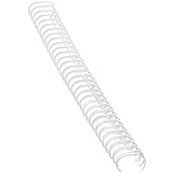 Fellowes Wire Binding Combs 12.7mm 34 Loop White Pack of 100