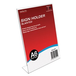 Deflecto Sign Menu Holder Slanted A6 Portrait