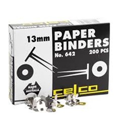 CELCO 642 PAPER BINDERS 13mm Box 200