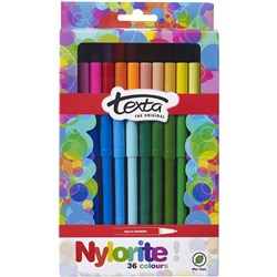 Texta Nylorite Colouring Marker Assorted Pack Of 36