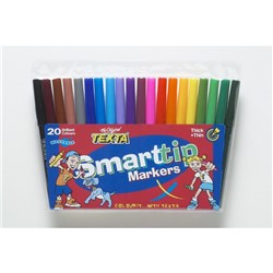 Texta Smarttip Colouring Marker Assorted Pack of 20
