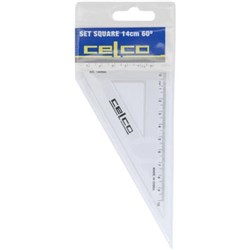 Celco Set Squares 140mm 60 degrees Clear