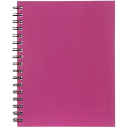 Spirax 512 Hard Cover Notebook A4 Ruled 200 Page Side Opening Pink