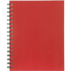 Spirax 512 Hard cover Notebook A4 Ruled 200 Page Side Opening Red