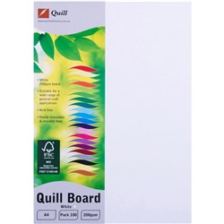 Quill Board A4 200gsm White Pack of 100 90346