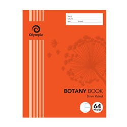 Olympic Stripe Botany Book 64 Page 8mm Ruled 225x175mm