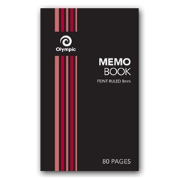 OLYMPIC NOTEBOOK STRIPE 80Pg 165x100 Memo Feint Ruled ME88