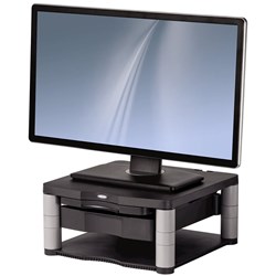 Fellowes Premium Monitor Riser Plus 5 Height Adjustments with Drawer Graphite