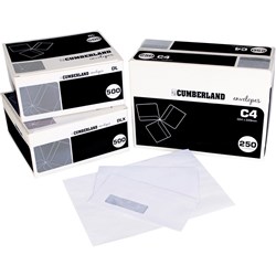 Cumberland Plain Envelope DL 110 x 220mm Strip Seal Laser Secretive White Box Of