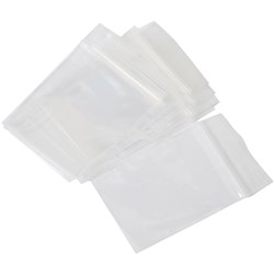 Cumberland Press Seal Plastic Bags Write On 200 x 250mm 50 Micron Clear Pack Of