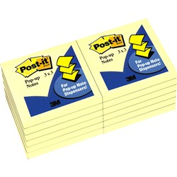 Post-It R330-YW Pop Up Notes * 76x76mm Refill Yellow Pad *
