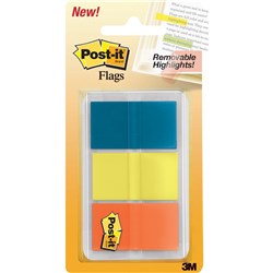 Post-It 680-OLP Flag Translucent 23.8 x43.2mm Pink, Orange & Lime Pack of 60