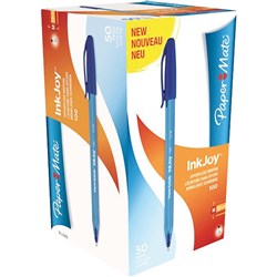 Papermate Inkjoy 100 Ballpoint Pen 1.0mm Blue Box of 60