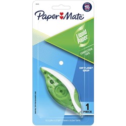 Paper Mate Liquid Paper Correction Tape Dryline Grip 5mm x 8.5m 60% Recycled