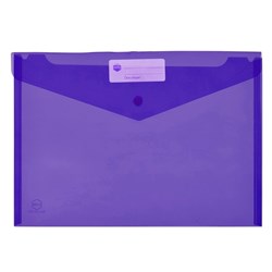 Marbig Doculope Wallet A4 With Button Closure Purple