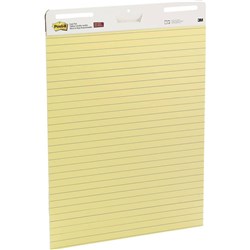 Post-It 561 Easel Pad Self Stick 635 x 775mm Lined Yellow