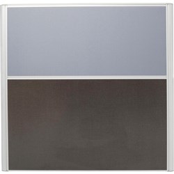 Rapidline Radid Screen 1800W x 30D x 1250mmH Grey Fabric / Ironstone Base