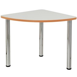 Sylex Quorum Geometry Meeting Table Quarter Round 750W x 750D x 740mmH Chrome/Of
