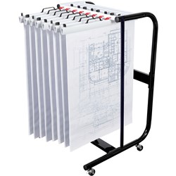 Planhorse Mobile 2000 Trolley A1 2000 Sheet Capacity Black