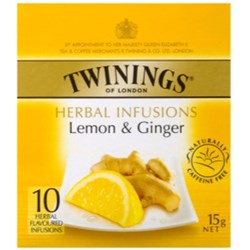 Twinings Lemon And Ginger Tea Pack Of 10