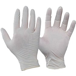 DISPOSABLE GLOVES Latex Powdered X Large Clear Bx100