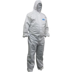 Maxisafe Koolguard Protective Coveralls Disposable Laminated Large White