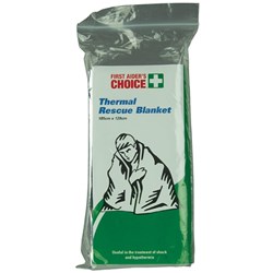 First Aider's Choice Thermal Rescue Blanket 185 x 129cm Silver