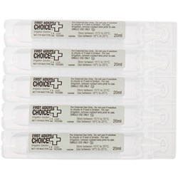 First Aider's Choice Saline Eye Wash Pods 20ml Pack 5