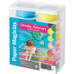 Zart Paper Magiclay Modelling Clay 240gm  Candy Colours Pack of 12