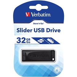 Verbatim Store 'n' Go Pinstripe USB Drive 2.0 32GB With Microban® Black