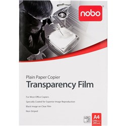 Nobo Copier OHP Film A4 Paper Copier Pack of 20