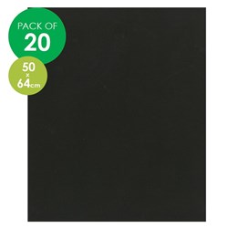 CleverPatch Cardboard - 500 x 640mm - Black - Pack of 20